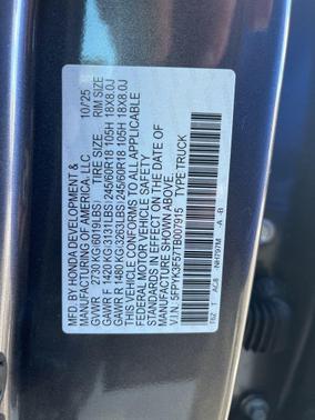 2026 Honda Ridgeline RTL