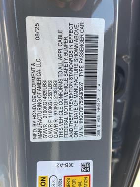 2025 Honda Accord Hybrid Base