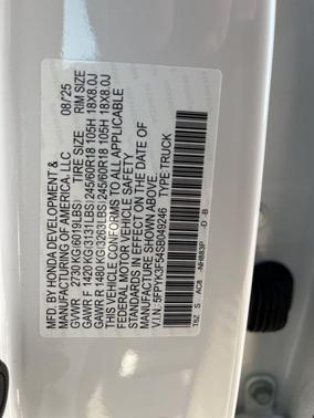 2025 Honda Ridgeline RTL