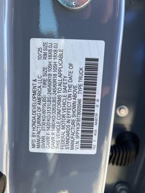 2026 Honda Ridgeline Black