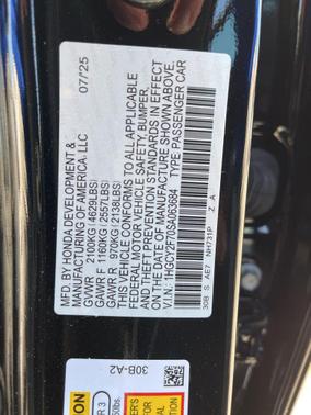 2025 Honda Accord Hybrid Base