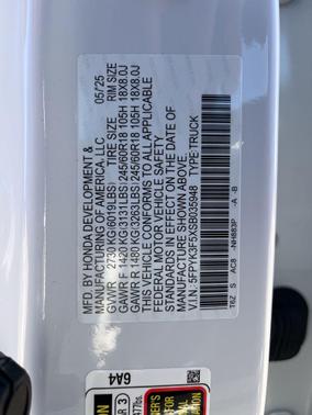 2025 Honda Ridgeline RTL