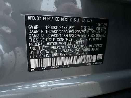 2026 Honda HR-V 2WD Sport