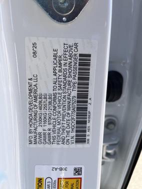 2025 Honda Accord Hybrid Base