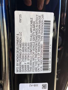 2025 Honda Accord Hybrid Base