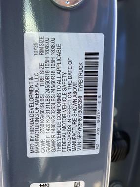 2026 Honda Ridgeline Black