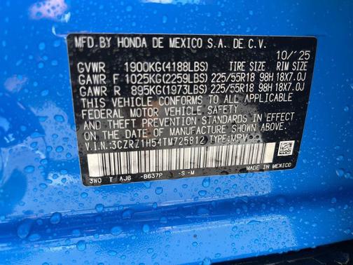 2026 Honda HR-V 2WD Sport