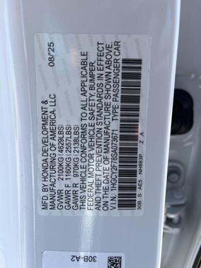 2025 Honda Accord Hybrid Base