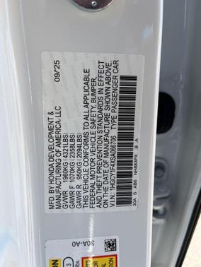 2025 Honda Accord Sport SE 1.5T