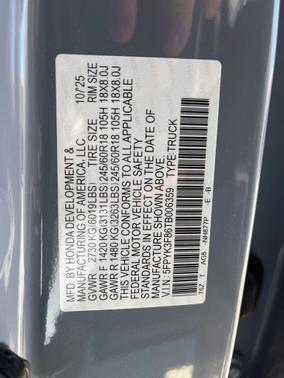 2026 Honda Ridgeline Black