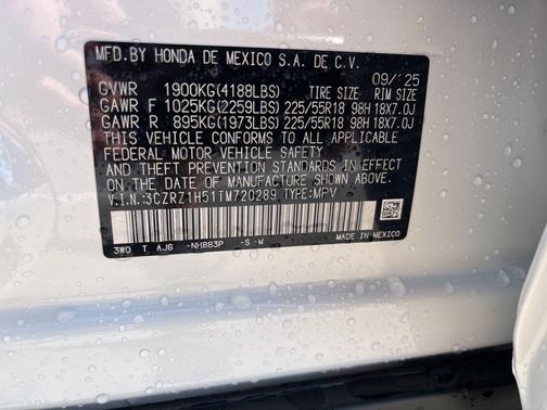 2026 Honda HR-V 2WD Sport