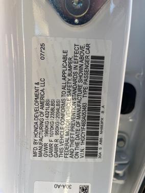 2025 Honda Accord Sport SE 1.5T