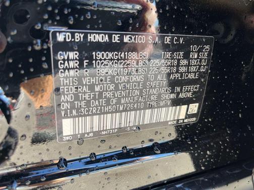 2026 Honda HR-V 2WD Sport