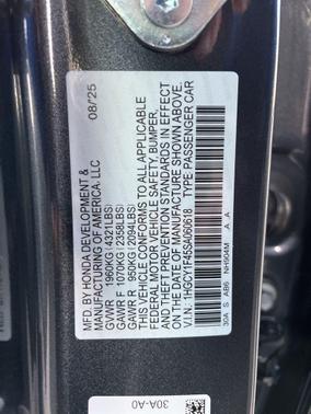 2025 Honda Accord Sport SE 1.5T