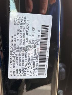 2026 Honda Ridgeline RTL