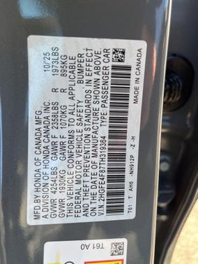 2026 Honda Civic Hybrid Sport