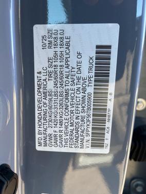 2026 Honda Ridgeline RTL