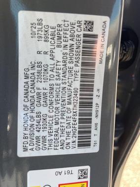 2026 Honda Civic Hybrid Sport