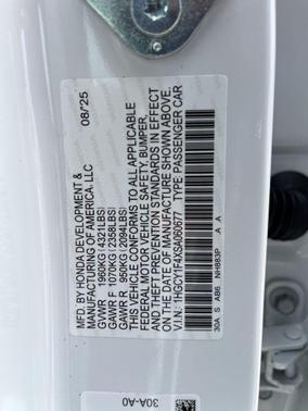 2025 Honda Accord Sport SE 1.5T