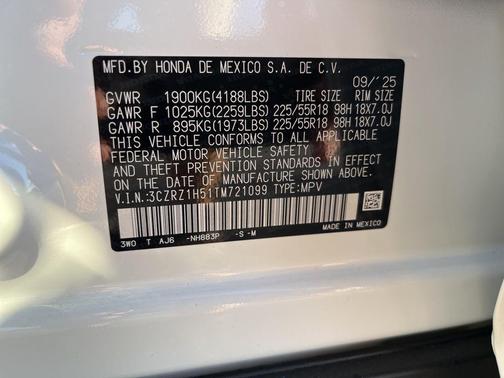 2026 Honda HR-V 2WD Sport