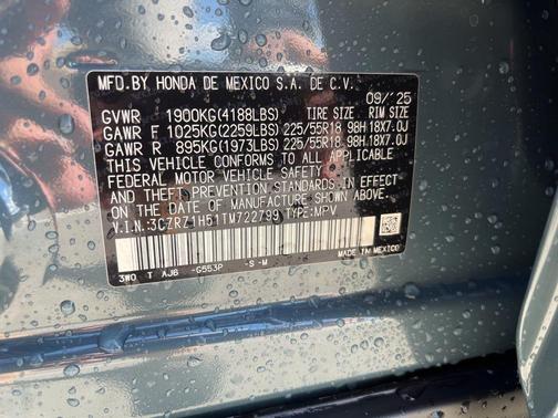 2026 Honda HR-V 2WD Sport