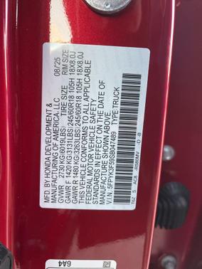 2025 Honda Ridgeline RTL