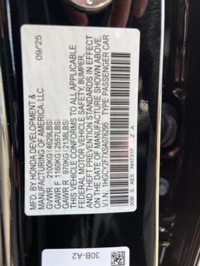 2025 Honda Accord Hybrid Base