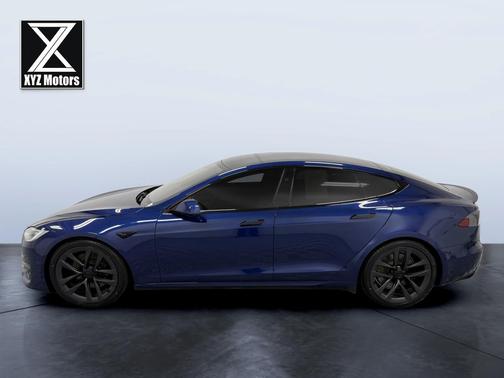 Deep Blue Metallic 2021 Tesla Model S Plaid