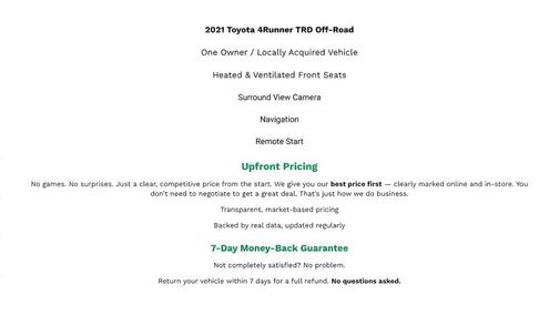 2021 Toyota 4Runner TRD Off Road