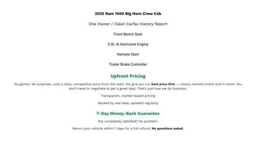 2025 RAM 1500 Big Horn/Lone Star