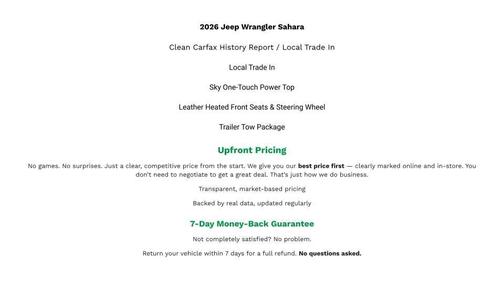 2026 Jeep Wrangler 4-Door Sahara 4x4