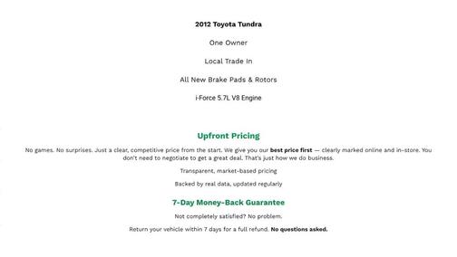 2012 Toyota Tundra Grade