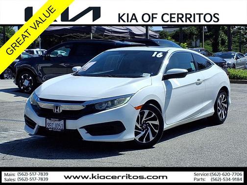 Taffeta White 2016 Honda Civic LX-P