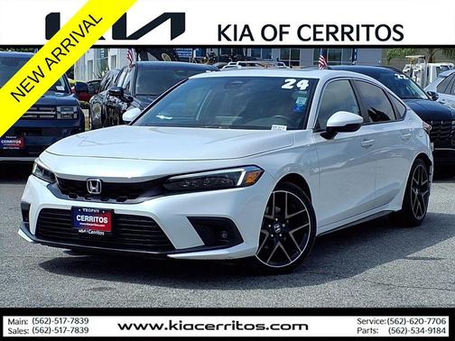 Platinum White Pearl 2024 Honda Civic Sport Touring