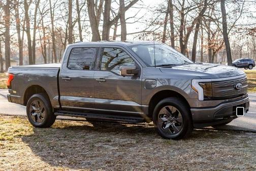 Carbonized Gray Metallic 2022 Ford F-150 Lightning LARIAT