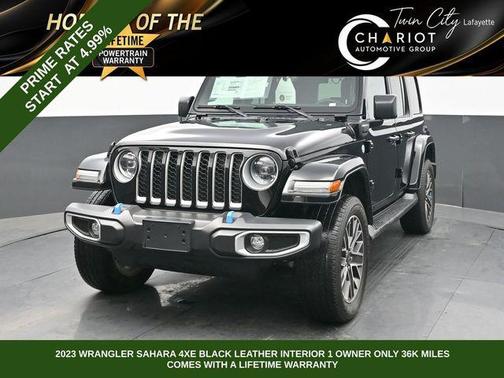 Black Clearcoat 2023 Jeep Wrangler 4xe Sahara