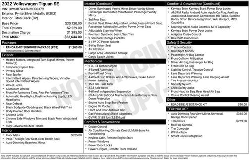 2022 Volkswagen Tiguan 2.0T SE