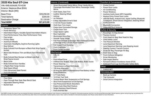 2020 Kia Soul GT-Line 2.0L