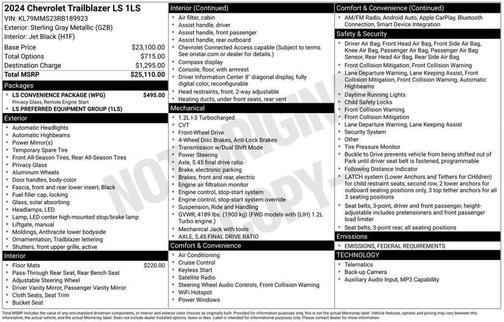 2024 Chevrolet Trailblazer LS