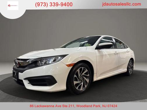 White 2017 Honda Civic EX