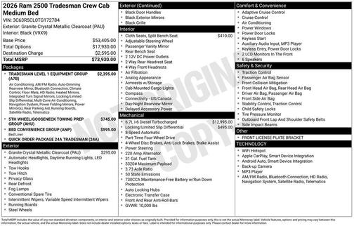 2026 RAM 2500 Tradesman