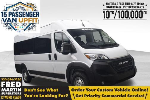 Bright White Clearcoat 2026 RAM ProMaster 3500 Window Van High Roof