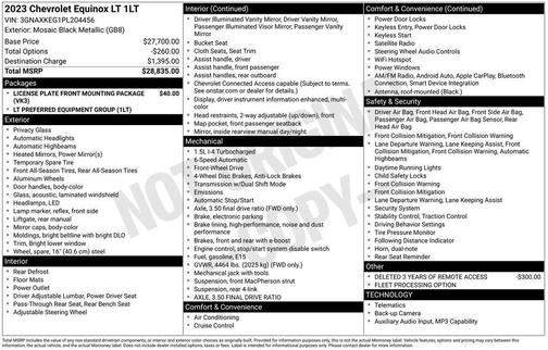 Mosaic Black Metallic 2023 Chevrolet Equinox 1LT