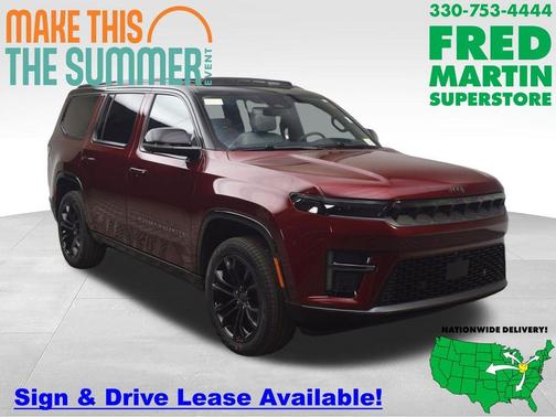 Velvet Red Pearlcoat 2026 Jeep Grand Wagoneer Summit Obsidian