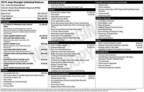 2019 Jeep Wrangler Unlimited Rubicon