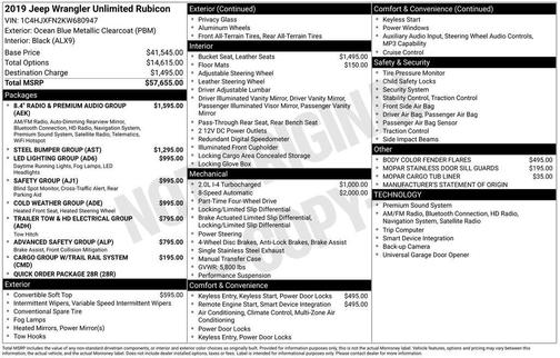 2019 Jeep Wrangler Unlimited Rubicon