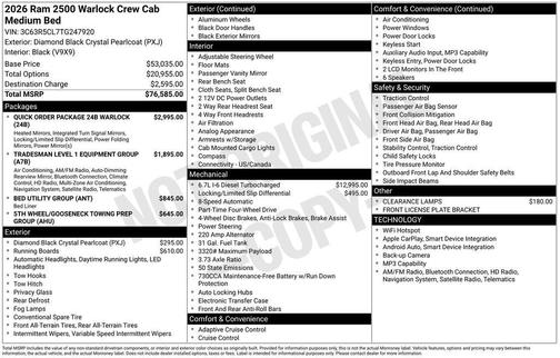 2026 RAM 2500 Tradesman
