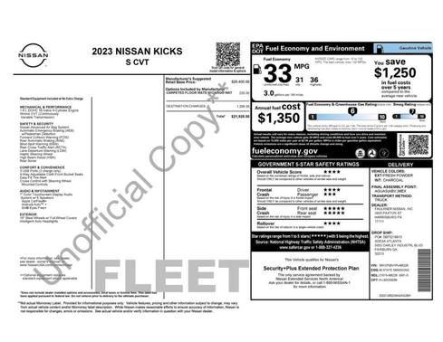 Fresh Powder 2023 Nissan Kicks S