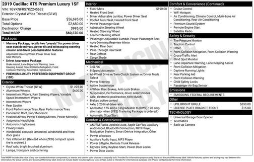 2019 Cadillac XT5 Premium Luxury