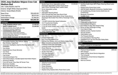 2026 Jeep Gladiator Mojave